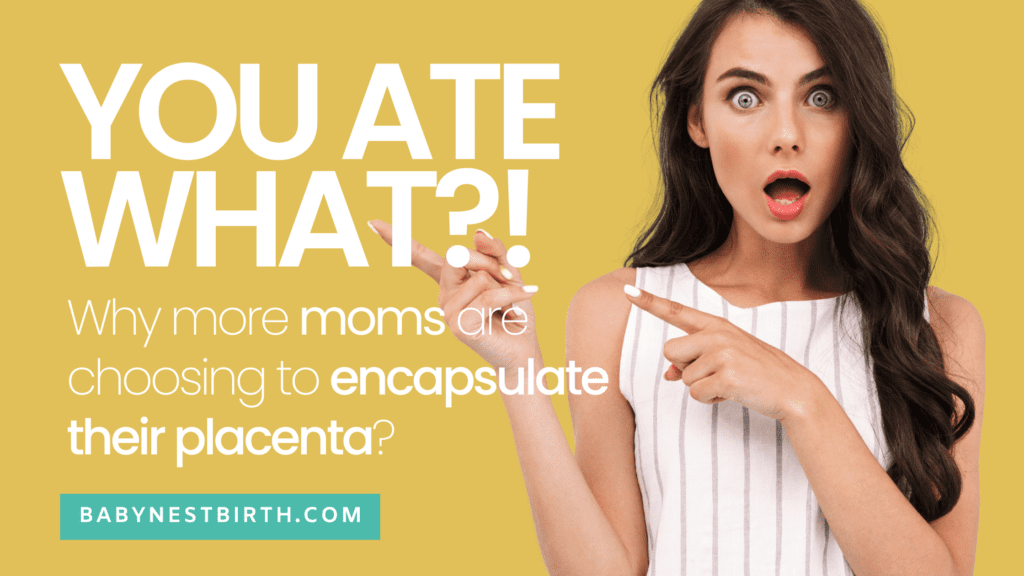 a mom looks surprised in vancouver wa when learning about placenta encapsulation