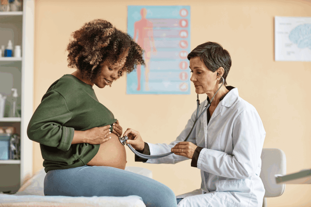 The mom who is a people-pleaser as her obgyn listens to her baby