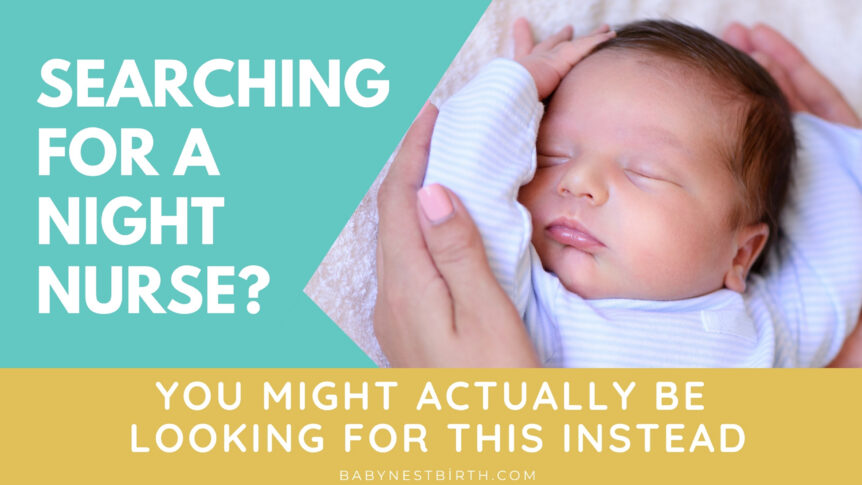 Sleeping newborn baby for Baby Nest night nurse and overnight doula blog